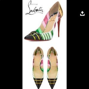 Christian Louboutin Bandy Multicolor Striped Pump